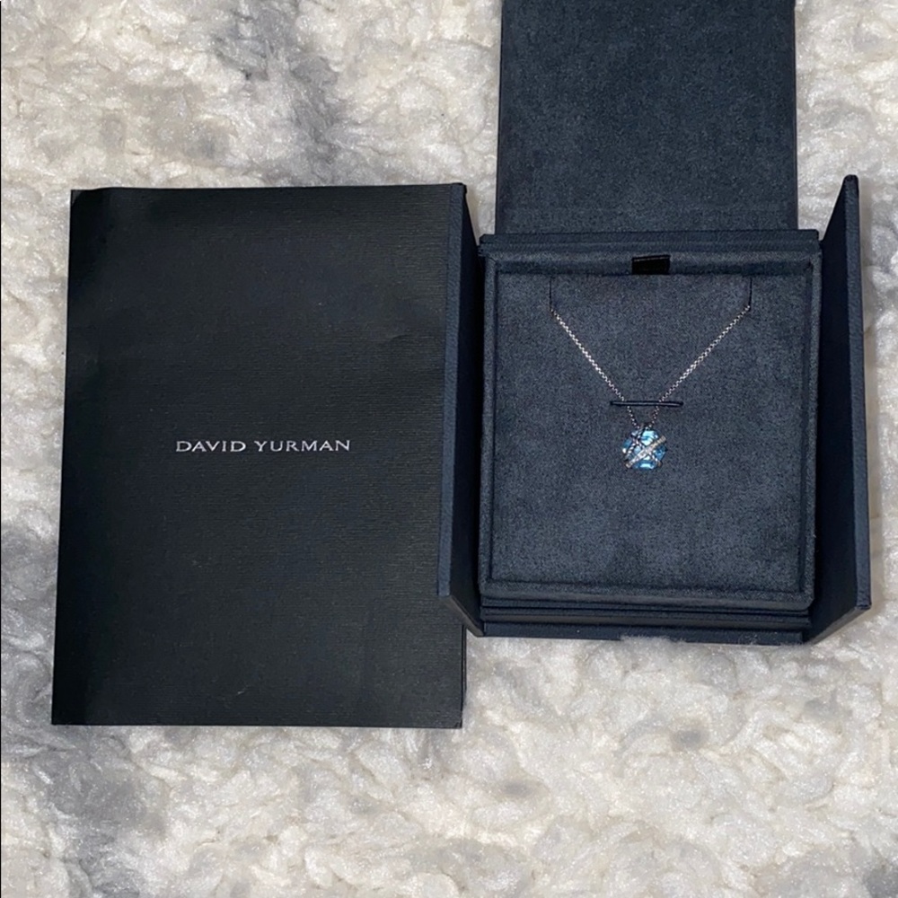 David Yurman Cable wrap necklace with diamonds